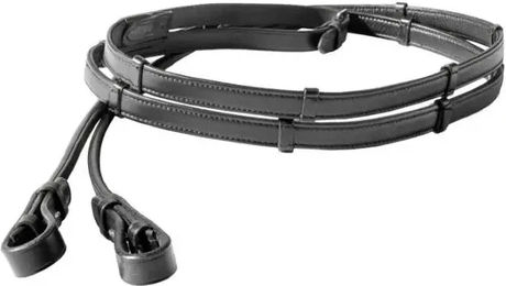 Kavalkade Softleder-Zügel Florina rundgenäht aus Leder in Schwarz für Warmblut - 1,4 m – Bild 1 von 3