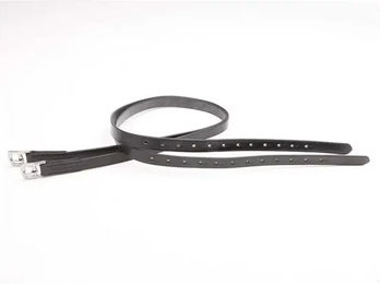 Kavalkade Steigbügelriemen Deluxe aus Leder 140 cm Schwarz Braun – Bild 1 von 2