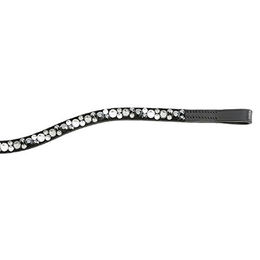 Produktbild von Kavalkade Stirnband Sparkle für Warmblut in Grau und Schwarz