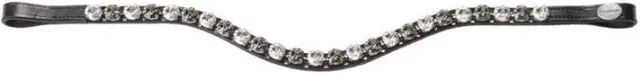 Kavalkade Stirnriemen Diamond schwarz grau-weiß gebogen – Bild 1 von 2