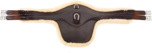 Kavalkade Stollenschutzgurt Excellence mit Lammfell Braun 150 cm – Bild 1 von 1