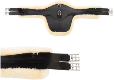 Kavalkade Stollenschutzgurt Excellence mit Lammfell Schwarz 120 cm – Bild 1 von 7
