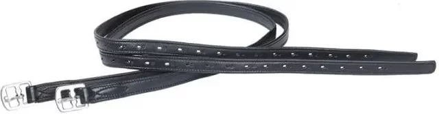 Kavalkade Strong Steigbügelriemen aus weichem Leder für Pferde in Schwarz oder Braun – Bild 1 von 2