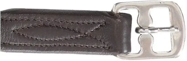 Kavalkade Strong Steigbügelriemen aus weichem Leder für Pferde in Schwarz oder Braun – Bild 1 von 2