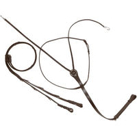 Produktbild von Kavalkade Thiedemannzügel aus Leder in Braun und Silber für Warmblut Pferde