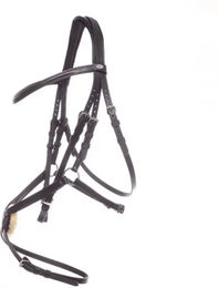 Kavalkade Trense Carlos mit mexikanischem Reithalfter aus Leder in Schwarz für Warmblut – Bild 1 von 3