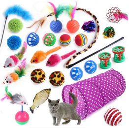 KEAYOO Intelligenzspielzeug Set für Katzen 27-teilig aus Polyester in Bunt und Lila – Bild 1 von 5
