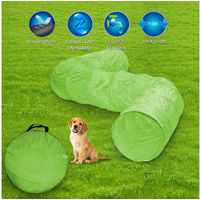 Produktbild von KEINerlei Agility-Tunnel für Hunde aus Nylon mit 500x55cm und 12 Heringen inkl. Transporttasche