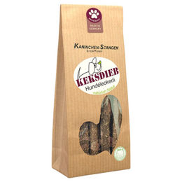 Produktbild von Keksdieb Kausnack Kaninchenfleisch-Stangen getreidefrei monoprotein mit hohem Fleischanteil 125 g - 125 g
