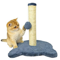 Produktbild von Keltorio Kratzsäule für Katzen mit Spielball aus Sisal in Grau 30x30x31cm
