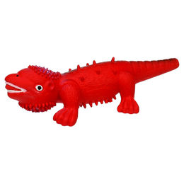 Kemo Flamingo Hundespielzeug Eidechse aus Latex mit Squeaker rot 10x23,3cm – Bild 1 von 3