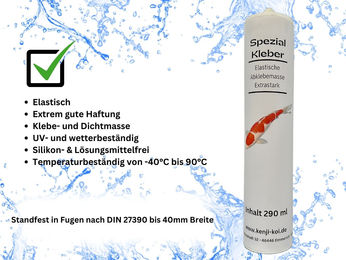 KENJI KOI Spezialkleber Lösungsmittel- und Silikonfrei 290 ml Kartusche für Teichbau und Koiteiche - 290 ml – Bild 1 von 3