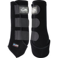 Produktbild von KenTaur Gamaschen Dressur hinten aus Neopren Schwarz für Vollblut