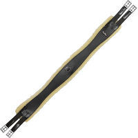 Produktbild von KenTaur Lederbauchgurt Verona mit Lammfell in Schwarz 120 cm