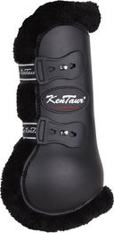 Produktbild von Kentaur Mega Jump Gamaschen mit Kunstfell für Warmblut in Schwarz