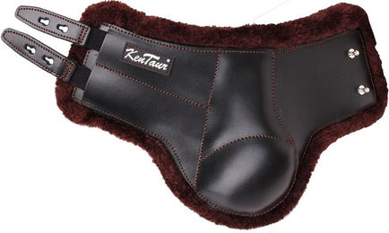 Produktbild von KenTaur Oxford Streichkappe aus Leder mit Lammfell für Ponys