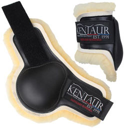 Produktbild von KenTaur Profi Jump Streichkappen aus Lammfell Schwarz Größe 3