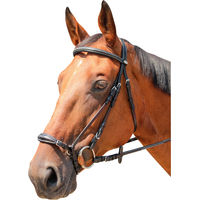 Produktbild von KenTaur Trense mit Hannoveranischem Reithalfter aus Leder für Warmblut Pferde verstellbar