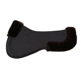Kentucky Anatomisches Lammfell-Sattelpad mit Memory Foam Braun Schwarz für Warmblut – Bild 1 von 12