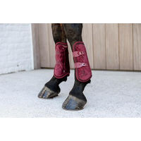 Produktbild von Kentucky Bamboo Elastic Velvet Tendon Boots Gamaschen Velours Rot S