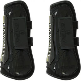 Kentucky Bamboo Gamaschen für Pferde mit Klettverschluss aus Naturkautschuk Schwarz Größe M – Bild 1 von 7