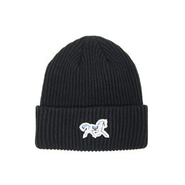 Kentucky Beanie Mütze für Damen Schwarz mit Pferdemuster aus Polyester – Bild 1 von 4