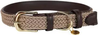 Kentucky Dogwear Geflochtenes Nylon-Halsband für Hunde Beige Größe L 62 cm – Bild 1 von 3