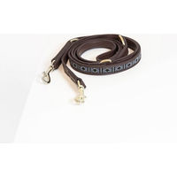 Produktbild von Kentucky Dogwear Handgemachte Hundeleine Pearls aus Kunstleder in Orange und Braun