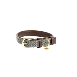 Kentucky Dogwear Hundehalsband aus geflochtenem Nylon Grau Größe S – Bild 1 von 13