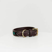 Produktbild von Kentucky Dogwear Hundehalsband aus Leder mit handgeknüpften Perlen Schwarz Größe XXS 28cm