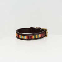 Produktbild von Kentucky Dogwear Hundehalsband mit handgeknüpften Perlen in Orange und Schwarz Größe XS 37cm