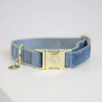 Produktbild von Kentucky Dogwear Hundehalsband Velvet Blau Größe M 36-52cm