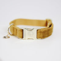 Produktbild von Kentucky Dogwear Hundehalsband Velvet Velours Gelb Größe XS 18-26cm