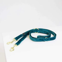 Kentucky Dogwear Hundeleine Velvet aus Velours in Blau 200 cm – Bild 1 von 9