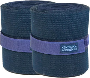 Kentucky Elastische Fleece-Gamaschen für Pferde Blau – Bild 1 von 4