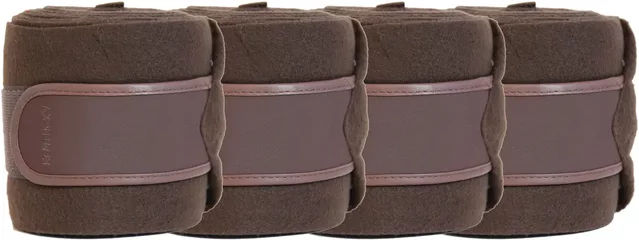 Kentucky Fleece-Gamaschen für Warmblut Pferde in Braun – Bild 1 von 8