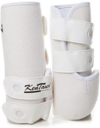 Produktbild von Kentucky Gamaschen Dressur Neopren vorne Schwarz Weiß