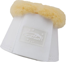 Kentucky Gamaschen mit Fellrand aus Kunstleder weiß Größe XL – Bild 1 von 2