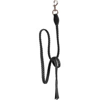 Produktbild von Kentucky Geflochtener Lederstrick Longe für Pferde in Braun oder Schwarz - 180 cm