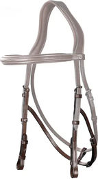 Kentucky Hackamore Backenstücke aus Leder in Schwarz für Pferde – Bild 1 von 3