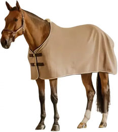 Kentucky Horsewear Abschwitzdecke Show Vegan Wool Fleece Decke Beige 130 - 130 cm – Bild 1 von 11