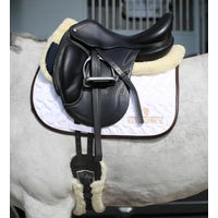 Produktbild von Kentucky Horsewear Absorb Springschabracke für Pferde in Weiß-Weiß-Braun aus Baumwolle