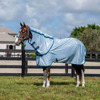 Produktbild von Kentucky Horsewear Amigo Bug Rug Plus Fliegendecke für Pferde aus Polyester in Blau und Silber