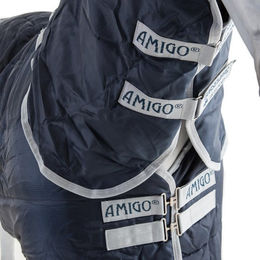 Produktbild von Kentucky Horsewear Amigo Insulator Pferdedecke mit Kapuze Medium Navy/Silber