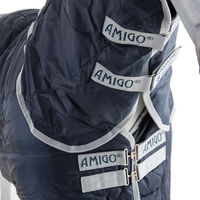 Produktbild von Kentucky Horsewear Amigo Insulator Pferdedecke mit Kapuze Medium Navy/Silber
