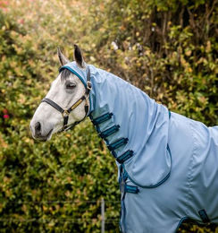 Kentucky Horsewear Amigo Ripstop Hoody Fliegendecke für Pferde in Blau – Bild 1 von 5