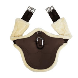 Kentucky Horsewear Anatomischer Lammfell Stollengurt aus Kunstleder Braun 125cm – Bild 1 von 4