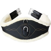 Produktbild von Kentucky Horsewear Anatomischer Sattelgurt aus Lammfell Schwarz 140 cm