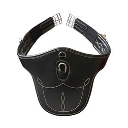 Kentucky Horsewear Anatomischer Stollengurt aus Kunstleder Schwarz 120 cm – Bild 1 von 2