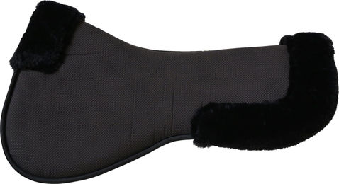Kentucky Horsewear Anatomisches Sattelpad Absorb mit Memory Foam und Lammfell Schwarz – Bild 1 von 5